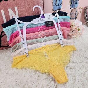 French  Affair CHEEKY XLARGE Multicolor 7 pieces Lace  pack Mimosa Intimates